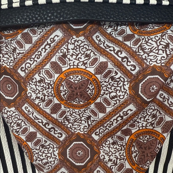 Black and White Striped Backpack - Picture 10 of 14